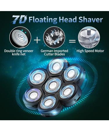 Replacement Shaver Head for Electric Head Shaver | Waterproof 7D Gray Blades for Men's Shaving - International Shipping Available - Buy Online on GoSupps.com