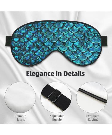 Fish Scale Print Unisex Sleeping Eye Mask | Soft Comfortable Light-Blocking Sleep Mask - Ideal for Travel & Relaxation - Buy Online on GoSupps.com