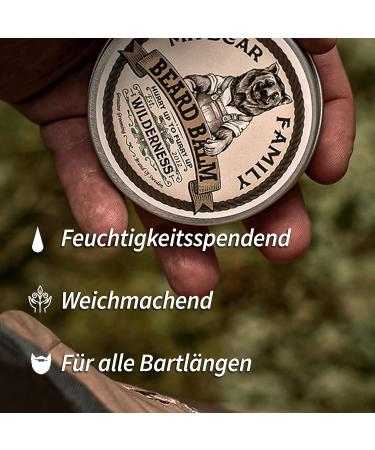 MR Bear Family Wilderness Beard Balm - 60ml - Natural Mustache & Beard Styling with Shea Butter Jojoba Oil and Beeswax - International Shipping Available - Buy Online on GoSupps.com