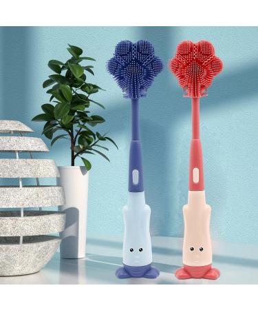 3-in-1 Red Baby Bottle Cleaning Brush Kit - For Bottles, Nipples, and More - Buy Online on GoSupps.com