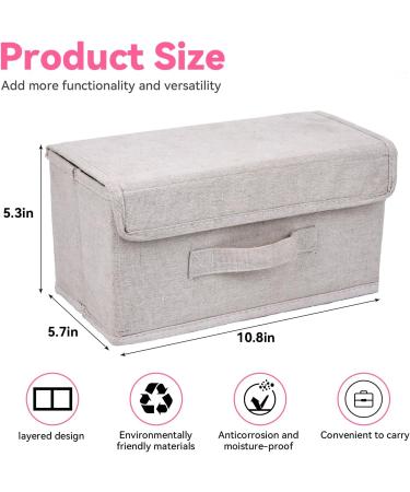 Chengfu Bathroom Pad Holder for Women | 2-Compartment Tampon & Pad Organizer | Stylish Fabric Storage Solution in White - Buy Online on GoSupps.com