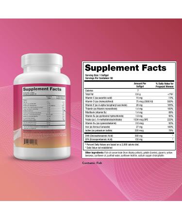 Theralogix TheraNatal One Prenatal Vitamin - 90-Day Supply with DHA, Vitamin D3, Methylated Folate, Iron & More for Healthy Pregnancy - NSF Certified - 90 Softgels - Buy Online on GoSupps.com