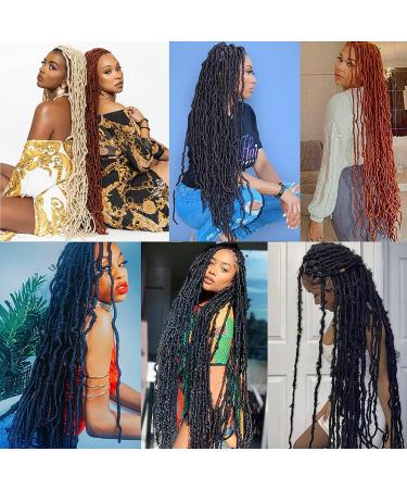Leeven 30 Inch Nu Faux Locs Crochet Hair | Soft Braiding Hair for Women | 15 Strands | Goddess Faux Locs Extensions 1B Color 30 Inch - Buy Online on GoSupps.com