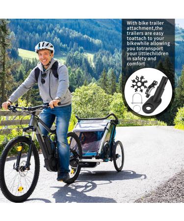 Bicycle Trailer Coupling - Universal Compatibility Safety Pen & Multifunctional Key in Black | Shop Internationally - Buy Online on GoSupps.com