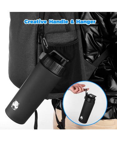 BONMIXC Tritan Protein Shaker Bottle 28oz - BPA/BPS/BPF Free Sports Bottle with Blender Ball - Frosted Black - Buy Online on GoSupps.com