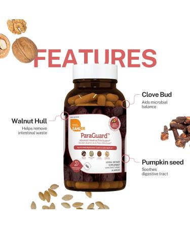 Zahler - ParaGuard Capsules - Gut Health Supplement - Formula has Wormwood Garlic Bulb Pumpkin Seed Clove & More - Natural Support for Humans - Certified Kosher 30 Count 30 Count (Pack of 1) - Buy Online on GoSupps.com