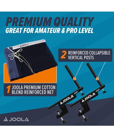 JOOLA Premium Avanti Table Tennis Net & Post Set - Portable 72 Regulation Size Ping Pong Screw On Clamp Net - White/Black - Buy Online on GoSupps.com