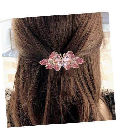 Ipetboom Rhinestone Hair Clip Rhinestone Hair Barrette Sparkly Hair Clips Spring Hair Clips Spring Barrette Butterfly Hair Barrettes Hair Clip for Wedding Headgear Bride Vintage Metal - Buy Online on GoSupps.com