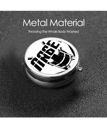 Round Pill Box for Travel | 3 Compartment Mini Organizer for Vitamins & Medicines | Portable Decorative Pocket Case - Buy Online on GoSupps.com