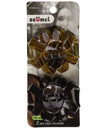 SCNCI Striped Brown & Deep Bronze Claw Hair Clips - 2 Pack (Packaging Varies) - Buy Online on GoSupps.com