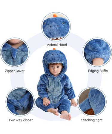 COOKY.D Unisex Winter Hooded Romper Jumpsuit 2-36 Months - Blue (24-30 Months) - Buy Online on GoSupps.com