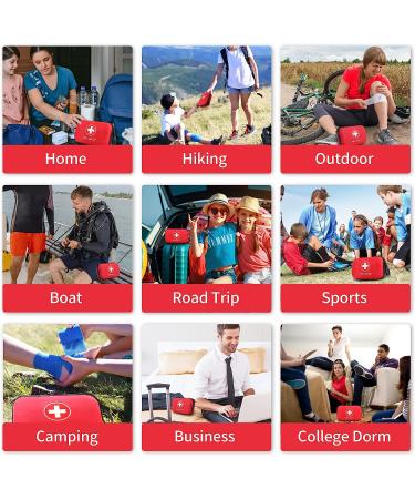 263pcs Waterproof Home Car First Aid Kit - Essential for Camping, Travel, Office, Boat, Sports, Businesses, Hiking - Emergency Survival (PUMIER) - Buy Online on GoSupps.com