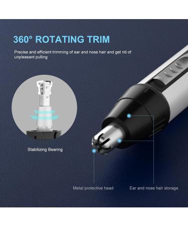 Ginity Nose Hair Trimmer 2023 - Professional USB Rechargeable Trimmer for Men & Women - Painless Dual Edge Blades - IPX7 Waterproof - Easy Cleansing - Nasal Clipper - Buy Online on GoSupps.com
