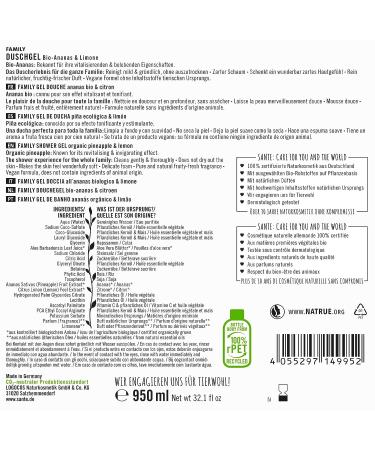 Sante Natural Cosmetics Refreshing Shower Gel - Citrus Fragrance Moisturizing Family Size 950ml (Pack of 2) - Organic Manas & Lime for Smooth Skin - Buy Online on GoSupps.com