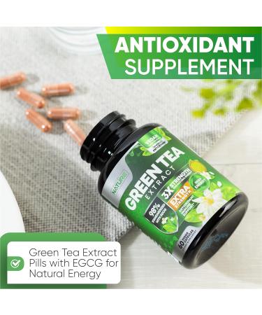 Built by Nature Green Tea Extract Supplement - 60 Capsules - Antioxidant Support - 60 Count - Buy Online on GoSupps.com