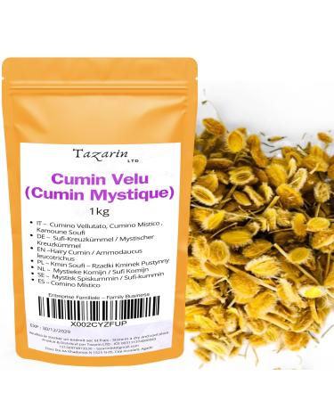 Tazarin LTD 1kg Hairy Cumin - Kamoune Soufi - Soufi Cumin - Digestive Regulator - Natural Anti-inflammatory - Detoxifying - Relieves Bloating - 100% Natural Pure and Additive-Free | Superior Quality
