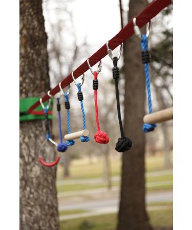 Slackers NinjaLine 36' Intro Kit - Red/Blue | Fun Outdoor Ninja Warrior Course Set - Buy Online on GoSupps.com