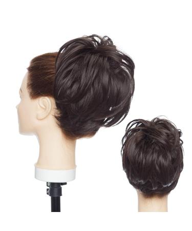 Thick 80g Dark Brown Hair Tie Extensions | Large Messy Bun & Updos for Voluminous Real Hair Look - Buy Online on GoSupps.com