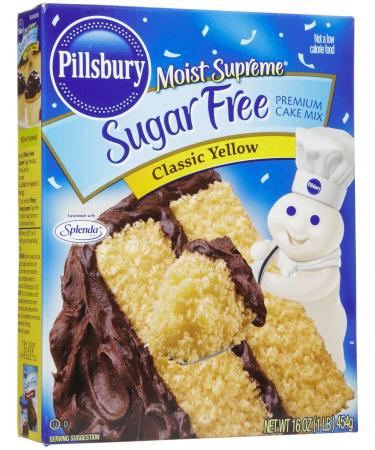 Pillsbury Moist Supreme Sugar Free Classic Yellow Cake & Cupcake Baking Mix, 16 Oz