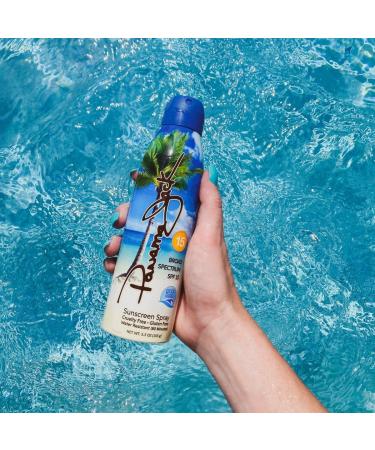 Panama Jack Continuous Spray Sunscreen SPF 15 - 5.5 OZ (Pack of 2) | Broad Spectrum UVA/UVB Protection | Water Resistant 80 Minutes | PABA, Paraben, Gluten & Cruelty Free - Buy Online on GoSupps.com