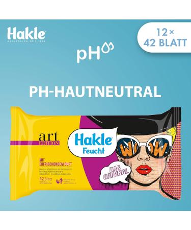 Hakle Damp Design Special Edition - 12-Pack Moist Toilet Paper | Nourishing & Skin-Friendly Wet Wipes - Buy Online on GoSupps.com