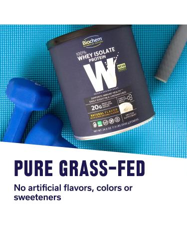 Biochem Whey Protein Powder 20g - Muscle Support & Intense Workout Fuel - Natural 24.6 oz (1.5 lb) - Buy Online on GoSupps.com