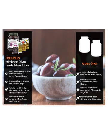 Buy Lamda Estate Kalamata Olives 1 KG - Natural Stone-Ripened Jumbo Greek Black Olives Pickled in Brine - International Shipping Available - Buy Online on GoSupps.com