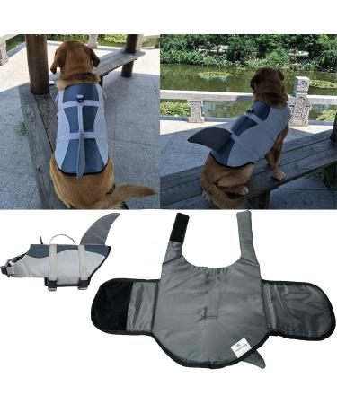 Adjustable XL Gray Dog Life Vest | Pet Swimming Suit & Aqua-Top | Safe and Stylish Dog Swimming Vest - Buy Online on GoSupps.com