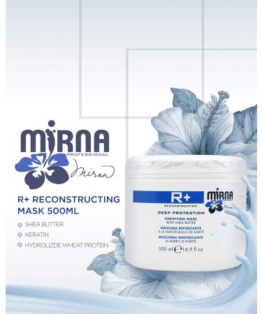 Mirna Professional R+ Reconstruction Mask 500ml - Deep Hydration & Fortifying Treatment with Shea Butter | International Shipping Available - Buy Online on GoSupps.com