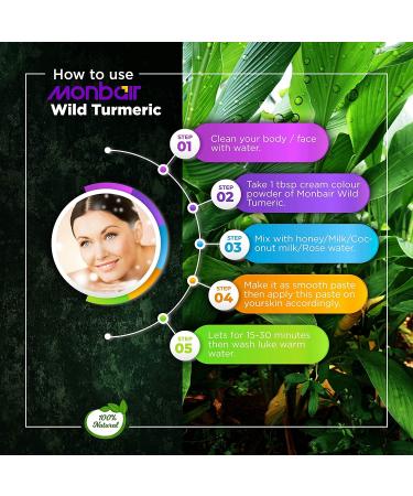 Verem Wild Turmeric Powder - Natural Kasturi Haldi for All Skin Types | Chemical-Free Face Care | 100g Packaging - Buy Online on GoSupps.com