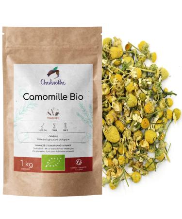 Chabioth - Camomille BIO 1 kg - Infusion Origine Europe - Tisane Bio Sommeil et Digestion - Fleurs de Camomille Allemande