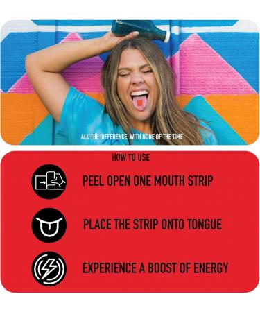 Instant Energy Strips - Caffeine & B12 Oral Strips 10ct | Sugar Free Non-GMO | Boost Energy for Work Exercise & Travel - Buy Online on GoSupps.com