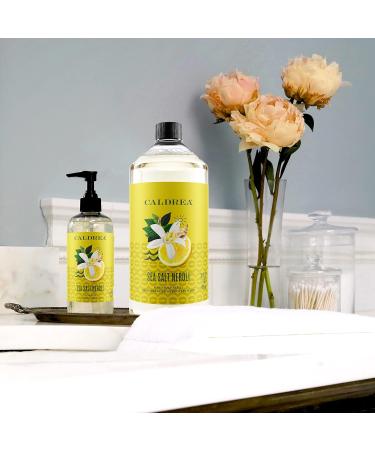 Caldrea Hand Soap Refill Aloe Vera Gel Olive Oil and Essential Oils to Cleanse and Condition Sea Salt Neroli Scent 32 oz - Buy Online on GoSupps.com