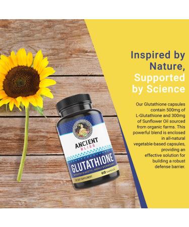 Ancient Bliss S-Acetyl Glutathione Supplement | Cellular Antioxidant & Immune Support | Joint Support for Men & Women (60 Capsules - Buy Online on GoSupps.com