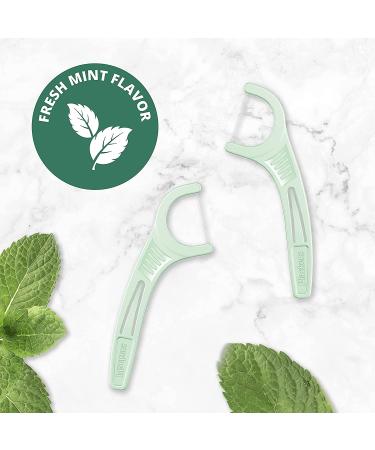 Plackers Micro Mint Dental Flossers 300 Count - Fresh Mint Flavor, Fold-Out Toothpick, Super Tuffloss - Easy Storage with Sure-Zip Seal - Buy Online on GoSupps.com