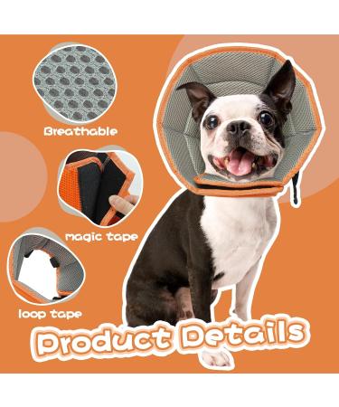 Kuoser Rescue Dog Collar - Adjustable Leak Protection for Dogs | Prevention of Bites & Wounds | XL (Neck 42-55cm) - Orange - Buy Online on GoSupps.com