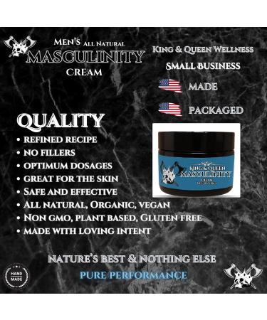 King & Queen Wellness Wild Yam Cream for Men - All Natural Masculinity Support (2 oz) | International Shipping Available - Buy Online on GoSupps.com