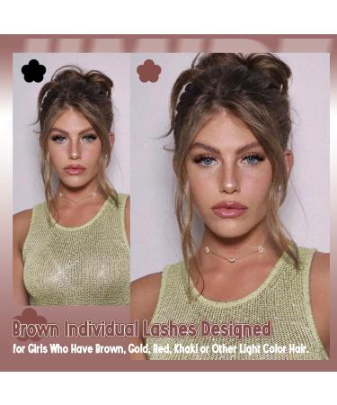 JIMIRE 300Pcs Brown Lash Clusters - Fluffy Wispy Eyelash Extensions D Curl 30D/40D/50D - DIY False Eyelashes Pack - Buy Online on GoSupps.com