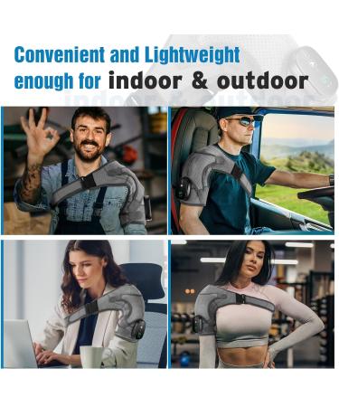 AFDEAL Cordless Heated Shoulder Brace - Shoulder Heating Pad & Massager for Men & Women | Ideal for Pain Relief - Buy Online on GoSupps.com