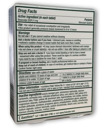 Bisacodyl 5mg Laxative Tablets 6 Count (Pack of 3 Total 18ct) - Buy Online on GoSupps.com