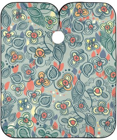 Waterproof Barber Cape - Vintage Flower & Cheetah Haircut Bib for Men & Women | Premium Hair Cutting Capes - Buy Online on GoSupps.com