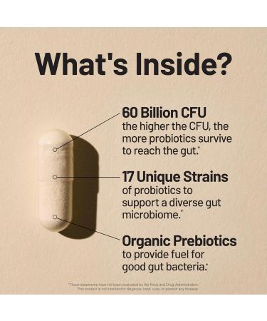 NatureWise 1 Probiotics 60 Billion CFU + Organic Prebiotics - 30 Capsules 1-Month Supply + 1 Ashwagandha for Stress + GABA & L-Theanine - 60 Capsules 30-Day Supply  - Buy Online on GoSupps.com