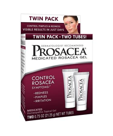 Prosacea - Heals Rosacea Symptoms of Redness, Pimples and Irritation - Twin Pack - Two 0.75oz Tubes (1.5oz Total)