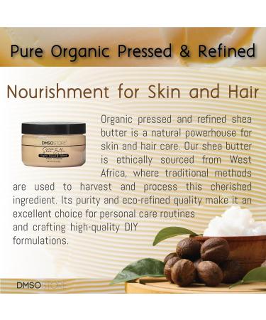 DMSOSTORE Refined Shea Butter Unscented 1 LB Bulk 100% Pure African Shea Butter for Hair & Dry Skin Deep Moisturizer for Face & Body DIY Whipped Body Butter Soap & Lip Balm - Buy Online on GoSupps.com