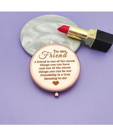 Personalized Makeup Mirror - Best Friends Gifts for Her | Travel Mirror for Women - Friendship Gift for Graduation or Birthday - Buy Online on GoSupps.com