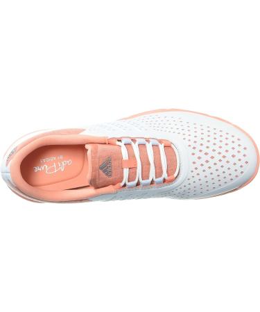 adidas Women's Adipure Sport Golf Shoe 9 - White/Aero Blue/Chalk Coral - Buy Online on GoSupps.com