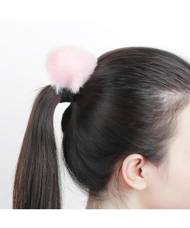 Luxury Furry Pom-Ball Headband & Hair Ties Set | 6 Pieces | Double Pom-Headband | Faux Fur Animal Ears | Ideal for Girls and Women - Buy Online on GoSupps.com