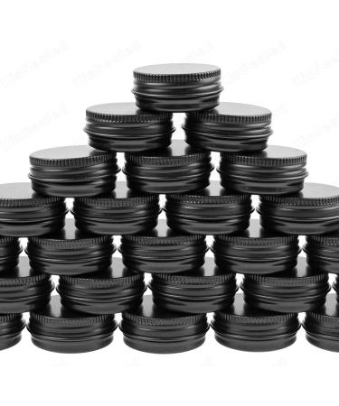 KisSealed 50 Pack Mini Aluminum Round Tin Jar 0.5 oz Refillable Metal Storage Travel Tins 15ML Black Empty Cosmetic Sample Containers Bottle with Screw Lid for Lip Balm Salve Powder Spice & Candies - Buy Online on GoSupps.com