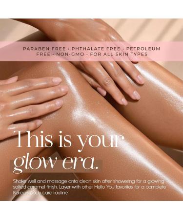 Hello You Jojoba Oil & Hyaluronic Acid Shimmer Body Oil Dermatologist Tested Anti Aging Korean Skin Care Deep Hydration & Plumping Glow With Vanilla Latte Scent Vegan Clean Beauty 3.38 Fl Oz - Buy Online on GoSupps.com