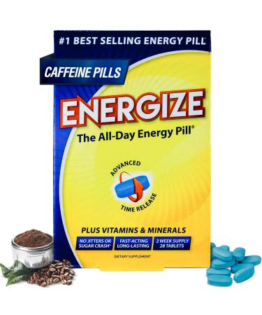 iSatori Energize Caffeine Pills - Fast Acting Energy Pill (28 Tablets)